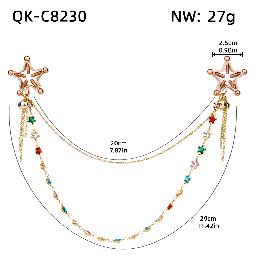 L'Étreinte de Cristal : Pinces de Stimulation pour Tétons