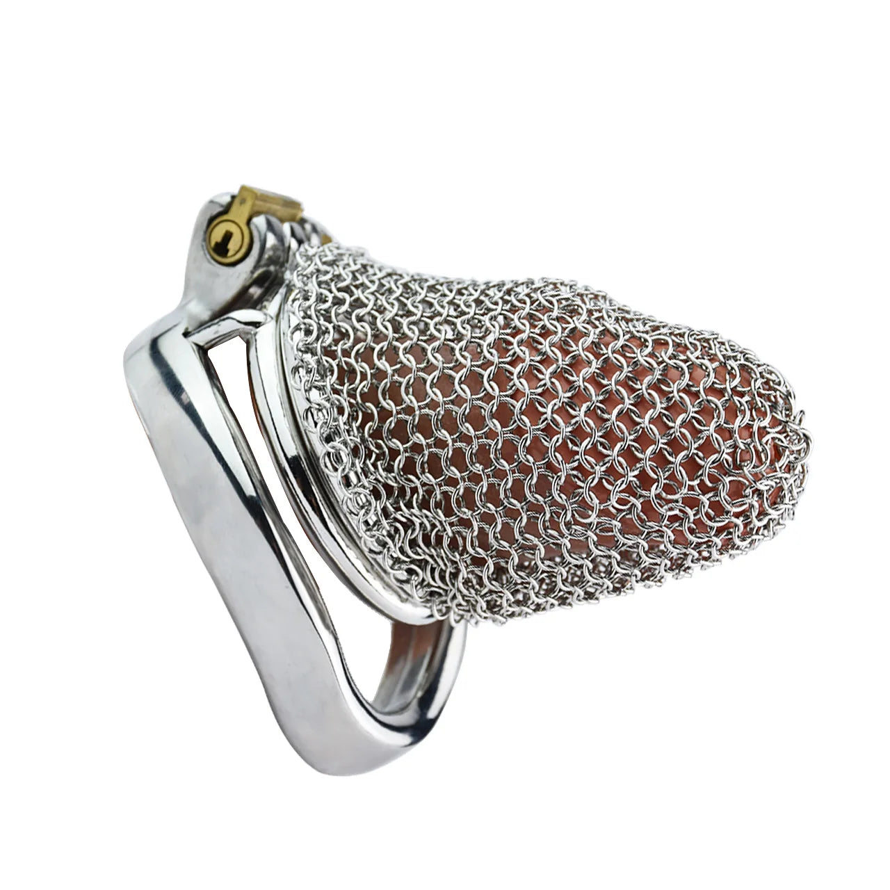 La Toile d'Acier Cage de Chasteté Réticulée en Acier