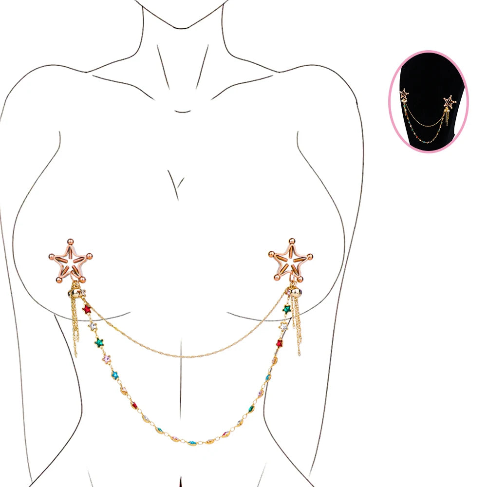 étoiles d'Argent : Pinces à Tétons Sensorielles