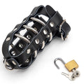 L'Étau de Velours Cage de Chasteté Cuir & Métal